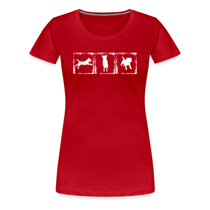 Women’s Premium T-Shirt - Border Terrier in action - Rot