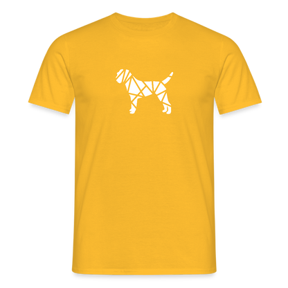 Border Terrier geometrisch | Männer T-Shirt - Gelb