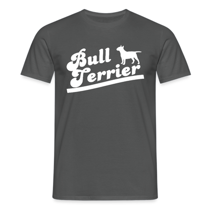 Bull Terrier-Schriftzug | Männer T-Shirt - Anthrazit