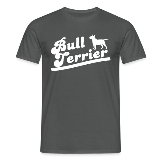 Bull Terrier-Schriftzug | Männer T-Shirt - Anthrazit