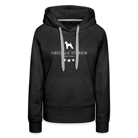 Frauen Premium Hoodie - Airedale Terrier - King of terriers... - Schwarz