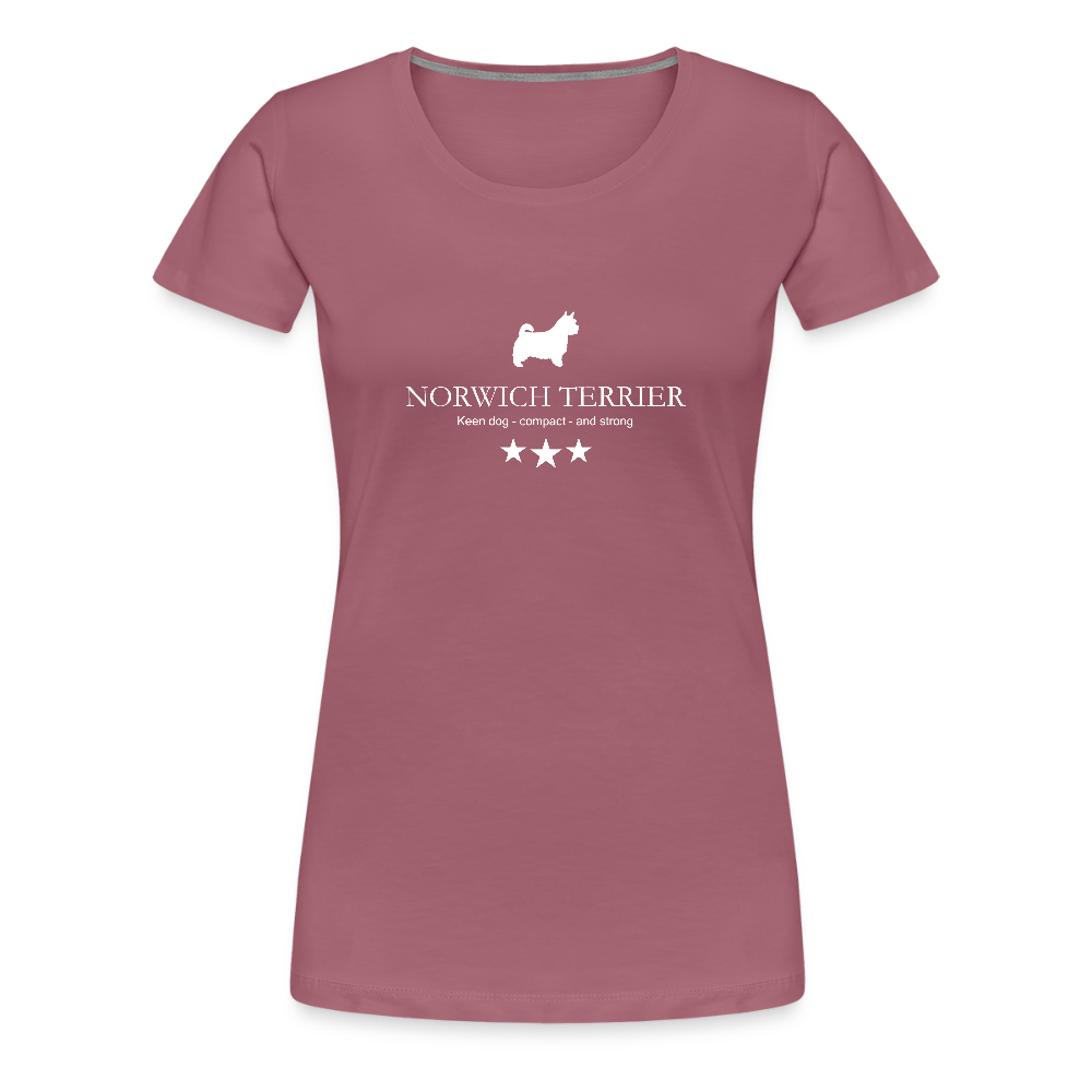 Women’s Premium T-Shirt - Norwich Terrier - Keen dog, compact and strong... - Malve