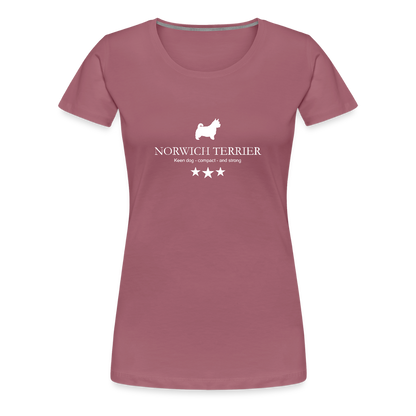 Women’s Premium T-Shirt - Norwich Terrier - Keen dog, compact and strong... - Malve