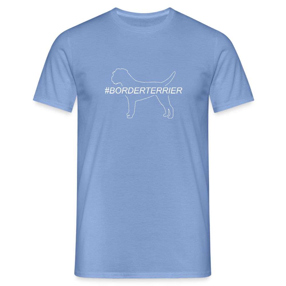 Border Terrier - Hashtag | Männer T-Shirt - carolina blue