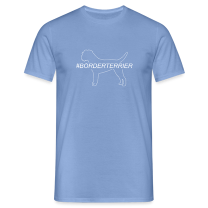 Border Terrier - Hashtag | Männer T-Shirt - carolina blue