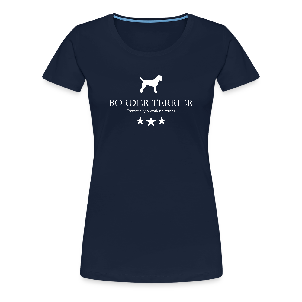 Women’s Premium T-Shirt - Border Terrier - Essentially a working terrier... - Navy