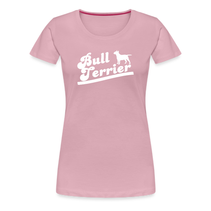 Women’s Premium T-Shirt - Bull Terrier-Schriftzug - Hellrosa