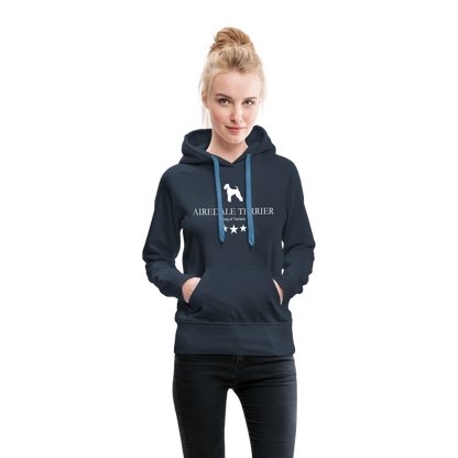 Frauen Premium Hoodie - Airedale Terrier - King of terriers... - Navy