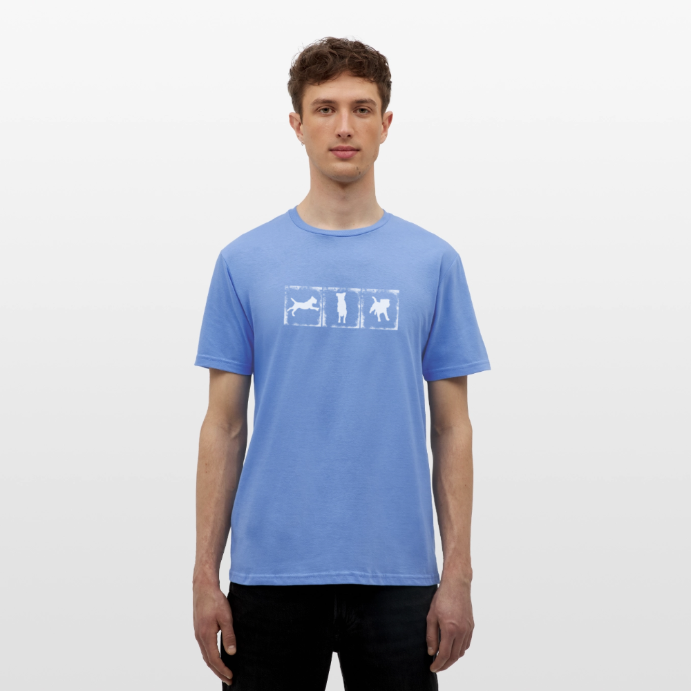 Border Terrier in action | Männer T-Shirt - carolina blue