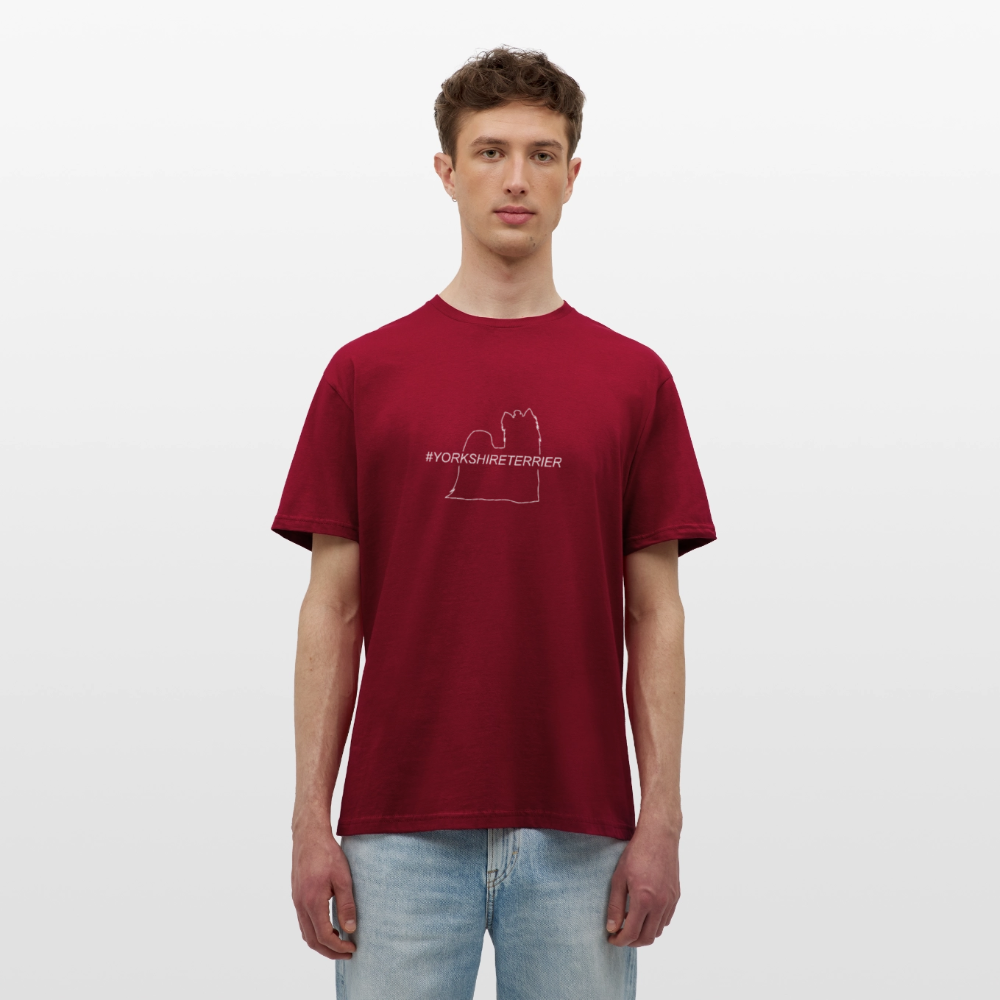 Yorkshire Terrier - Hashtag | Männer T-Shirt - Ziegelrot