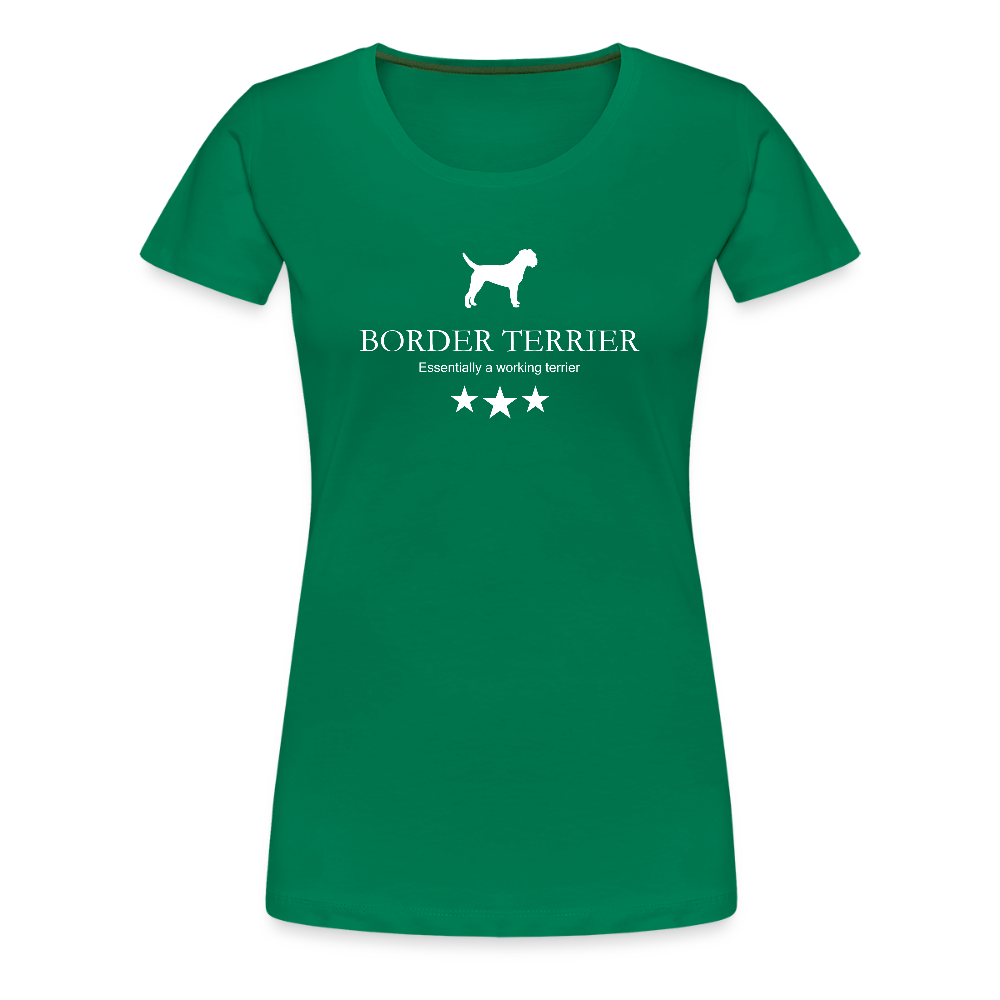 Women’s Premium T-Shirt - Border Terrier - Essentially a working terrier... - Kelly Green