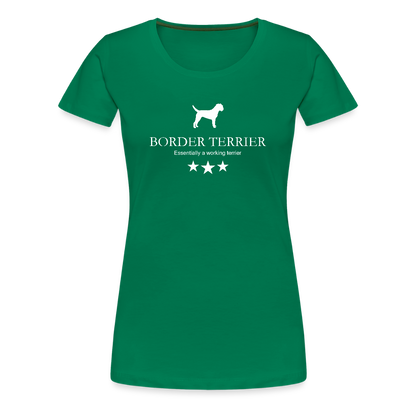 Women’s Premium T-Shirt - Border Terrier - Essentially a working terrier... - Kelly Green