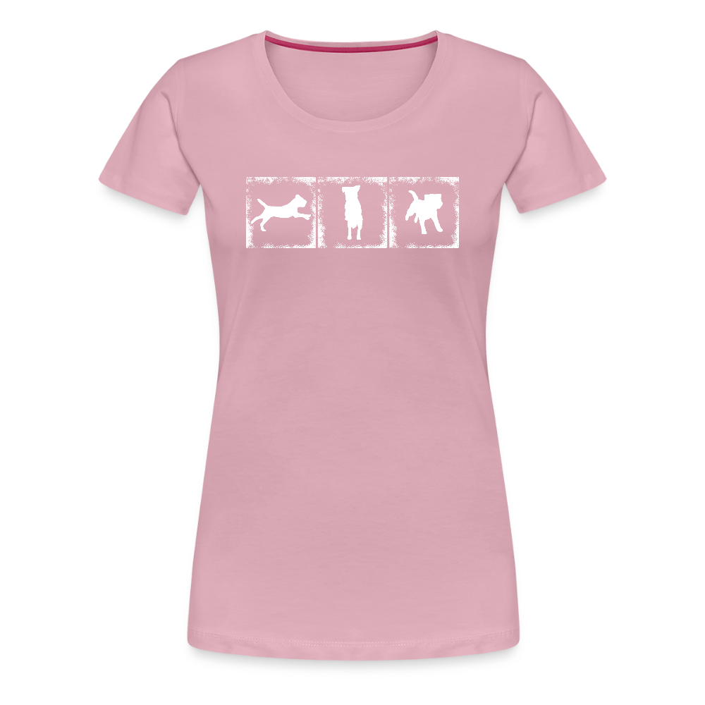 Women’s Premium T-Shirt - Border Terrier in action - Hellrosa