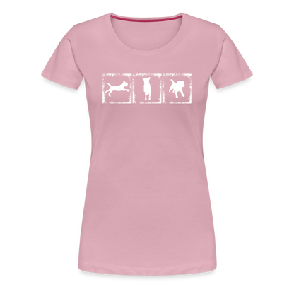 Women’s Premium T-Shirt - Border Terrier in action - Hellrosa