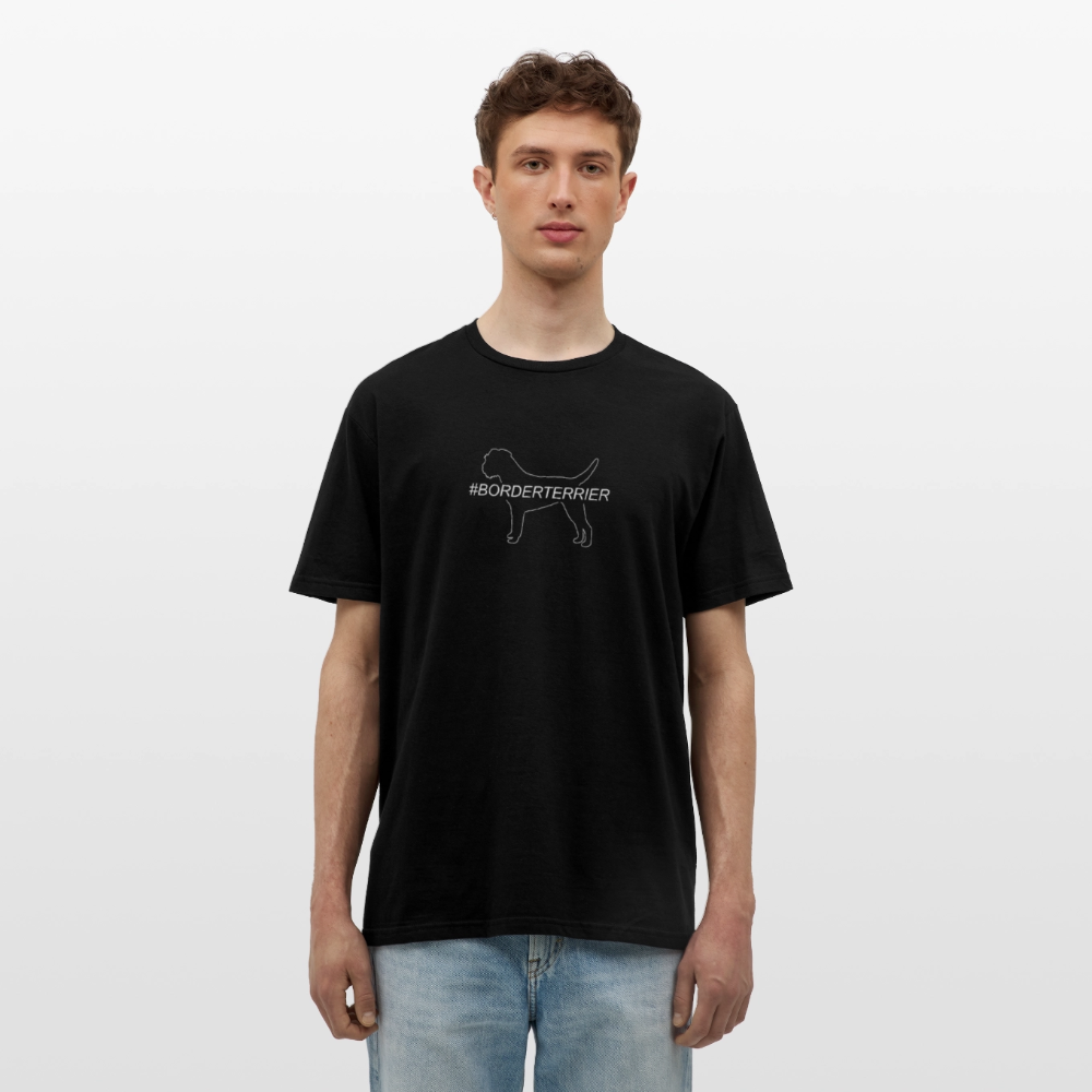 Border Terrier - Hashtag | Männer T-Shirt - Schwarz