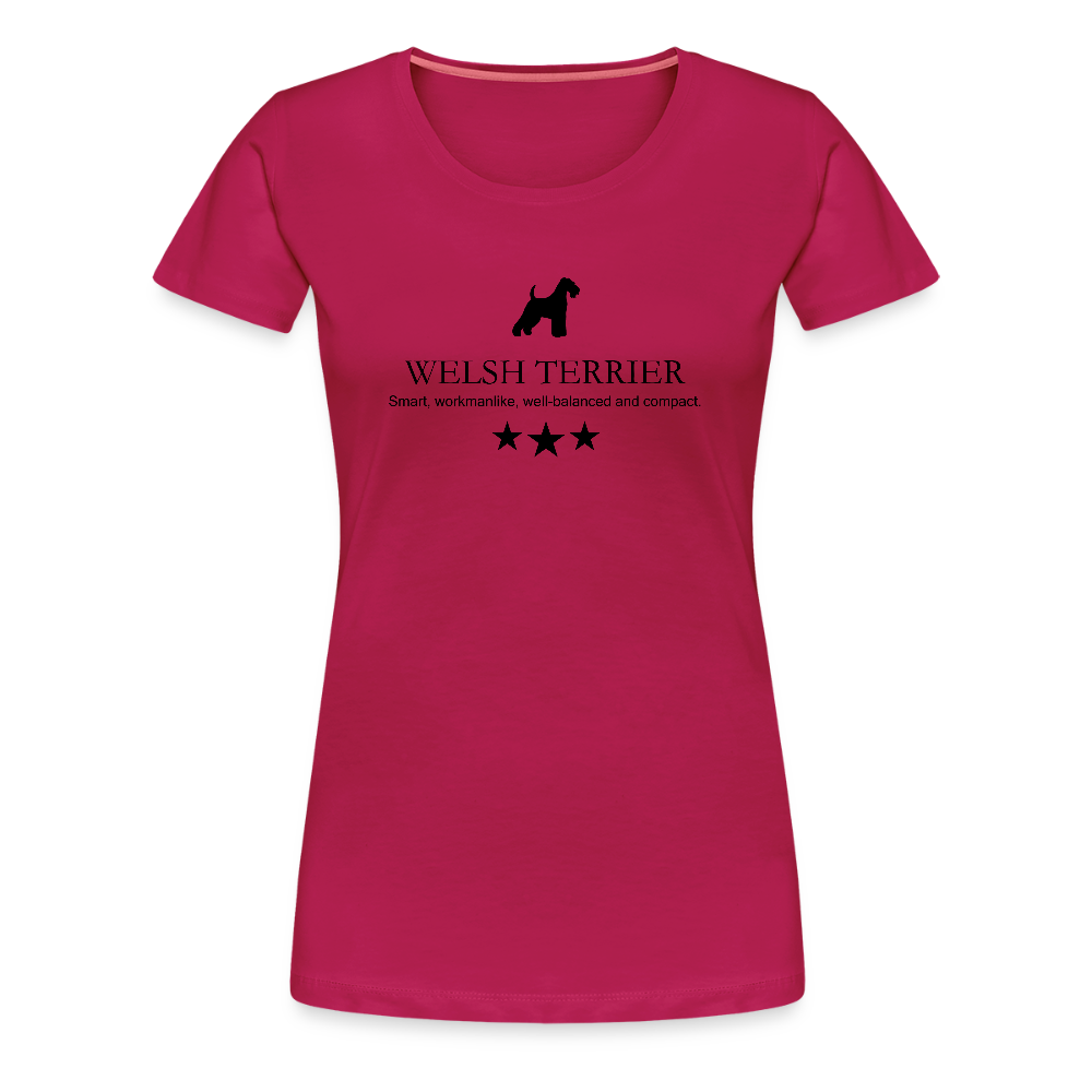 Women’s Premium T-Shirt - Welsh Terrier - Smart, workmanlike, well-balanced and compact... - dunkles Pink