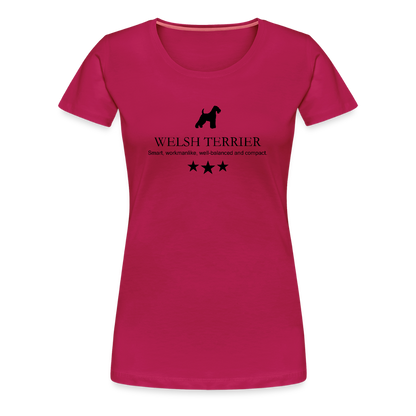 Women’s Premium T-Shirt - Welsh Terrier - Smart, workmanlike, well-balanced and compact... - dunkles Pink