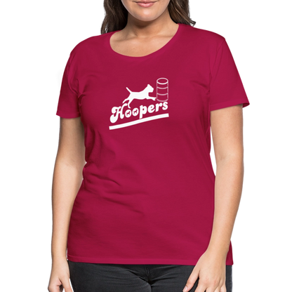Women’s Premium T-Shirt - Hoopers mit Border Terrier - dunkles Pink
