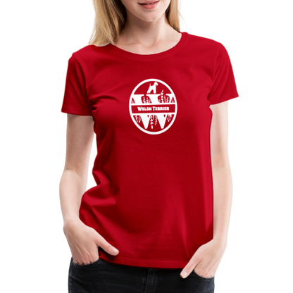 Women’s Premium T-Shirt - Welsh Terrier - Monogramm - Rot