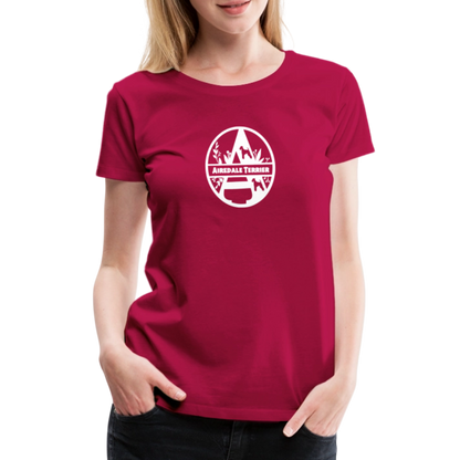Women’s Premium T-Shirt - Airedale Terrier - Monogramm - dunkles Pink