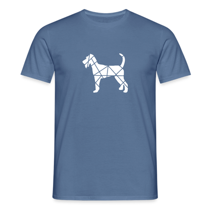Irish Terrier geometrisch | Männer T-Shirt - Taubenblau 