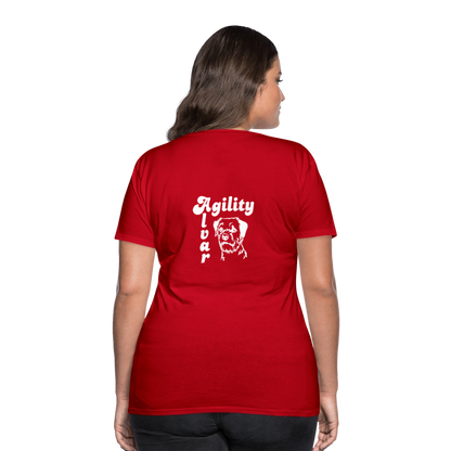 Border Terrier Agility | Women’s Premium T-Shirt - Rot