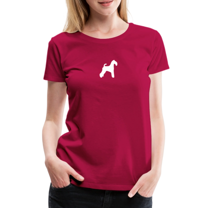 Kerry Blue Terrier-Silhouette | Women’s Premium T-Shirt - dunkles Pink
