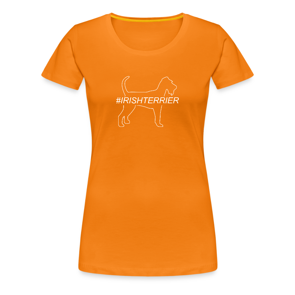Women’s Premium T-Shirt - Irish Terrier - Hashtag - Orange
