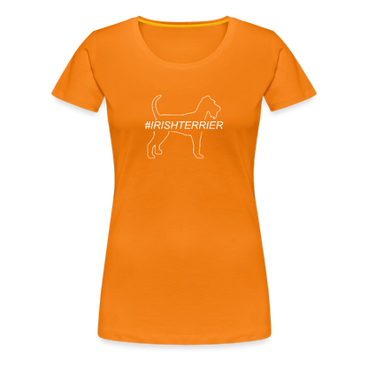 Women’s Premium T-Shirt - Irish Terrier - Hashtag - Orange