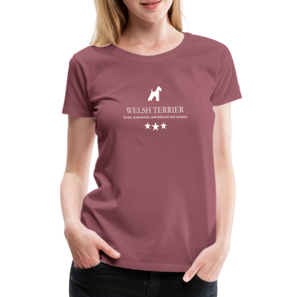 Women’s Premium T-Shirt - Welsh Terrier - Smart, workmanlike, well-balanced and compact... - Malve