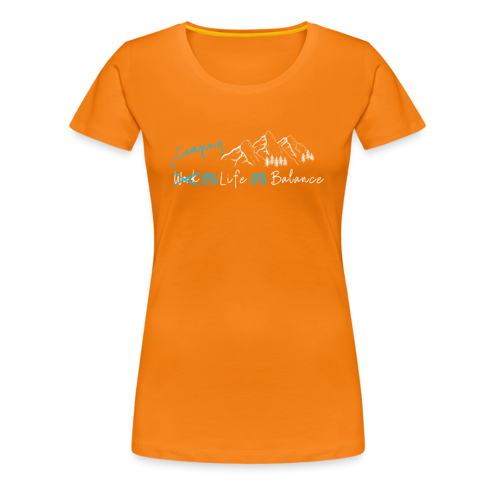 Women’s Premium T-Shirt - Camping Life Balance - Orange