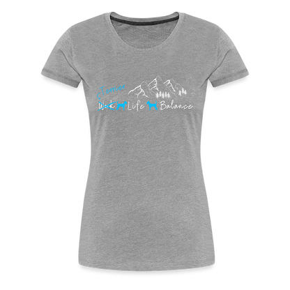 Women’s Premium T-Shirt - (Irish) Terrier Life Balance - Grau meliert