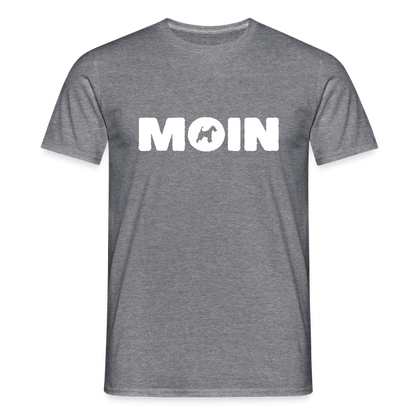 Drahthaar Foxterrier - Moin | Männer T-Shirt - Graphit meliert