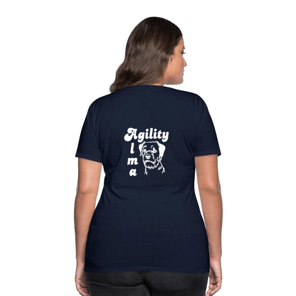 Border Terrier Agility Alma | Women’s Premium T-Shirt - Navy