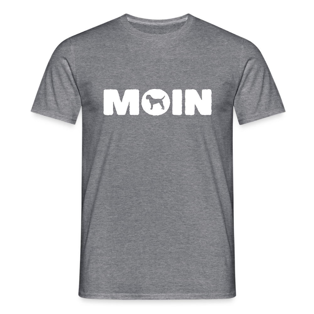 Border Terrier - Moin | Männer T-Shirt - Graphit meliert