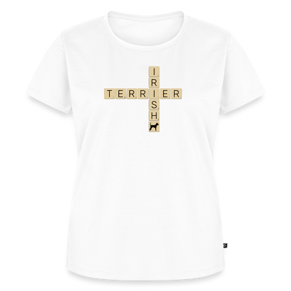Irish Terrier - Scrabble | Women’s Premium T-Shirt - Weiß