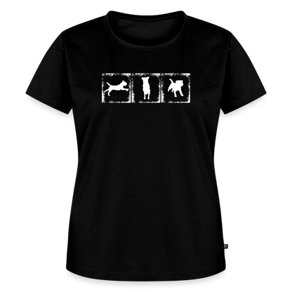 Women’s Premium T-Shirt - Border Terrier in action - Schwarz