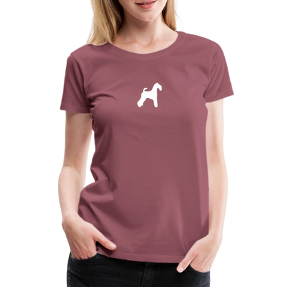 Kerry Blue Terrier-Silhouette | Women’s Premium T-Shirt - Malve