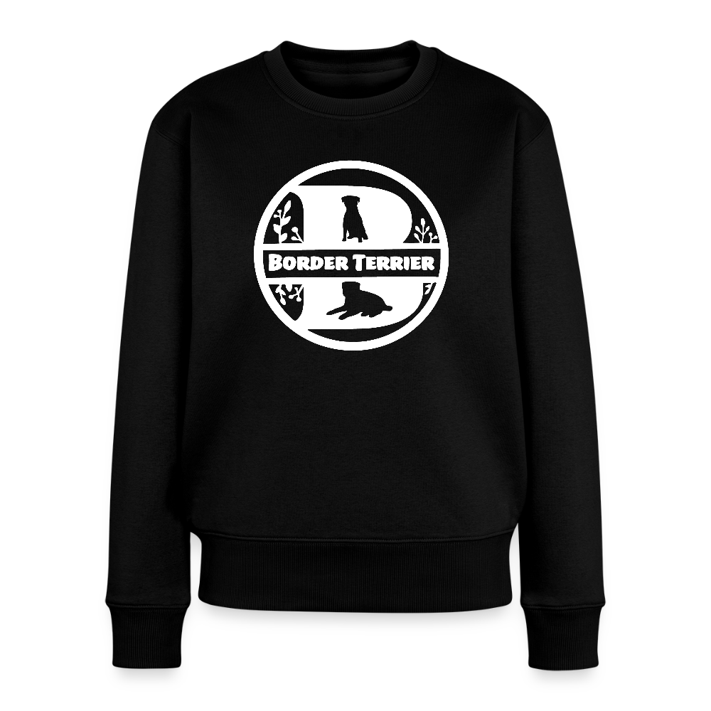 Frauen Premium Pullover - Border Terrier - Monogramm - Schwarz