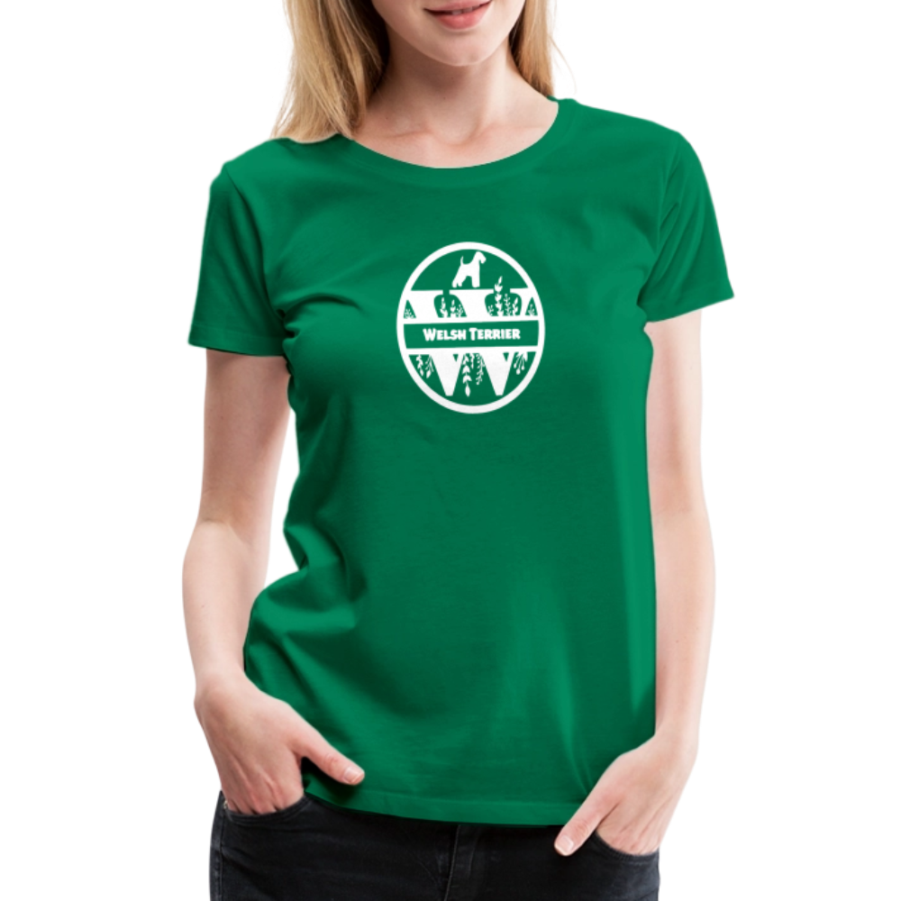 Women’s Premium T-Shirt - Welsh Terrier - Monogramm - Kelly Green