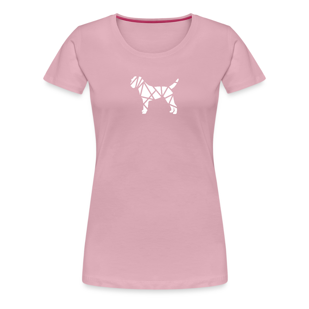 Women’s Premium T-Shirt - Border Terrier geometrisch - Hellrosa