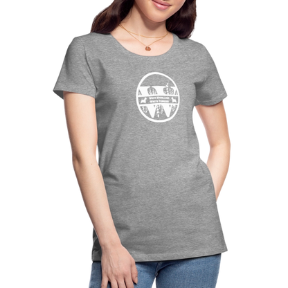 Women’s Premium T-Shirt - West Highland White Terrier - Monogramm - Grau meliert