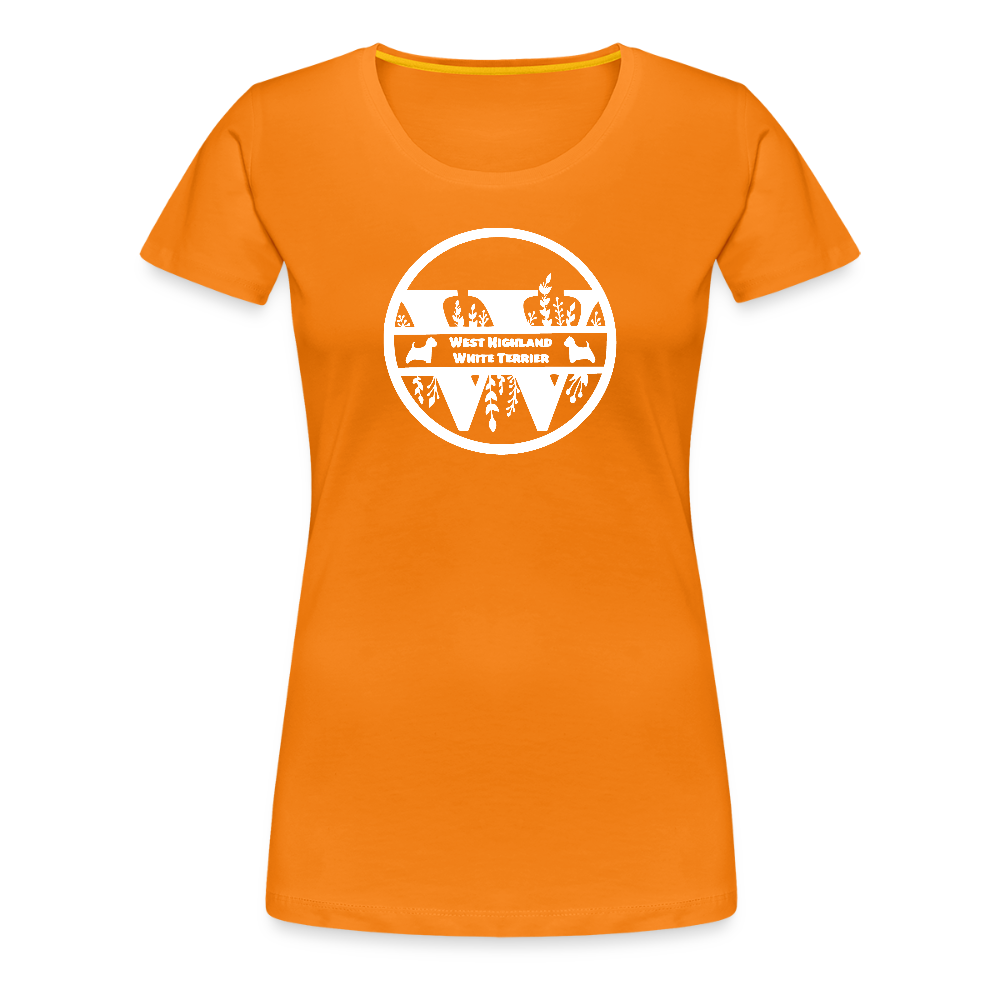 Women’s Premium T-Shirt - West Highland White Terrier - Monogramm - Orange