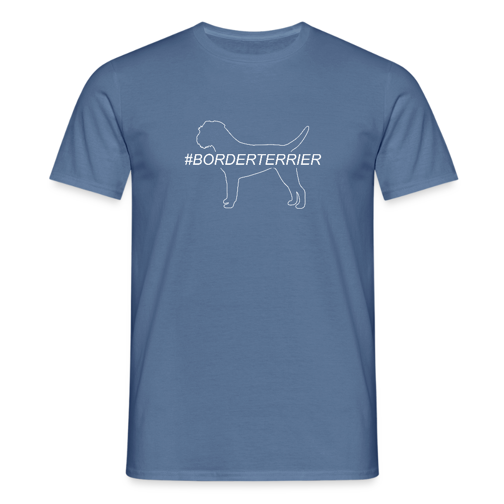 Border Terrier - Hashtag | Männer T-Shirt - Taubenblau 