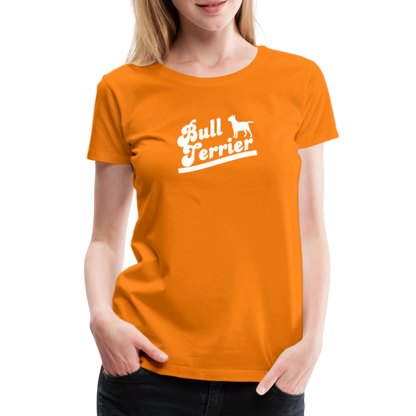 Women’s Premium T-Shirt - Bull Terrier-Schriftzug - Orange