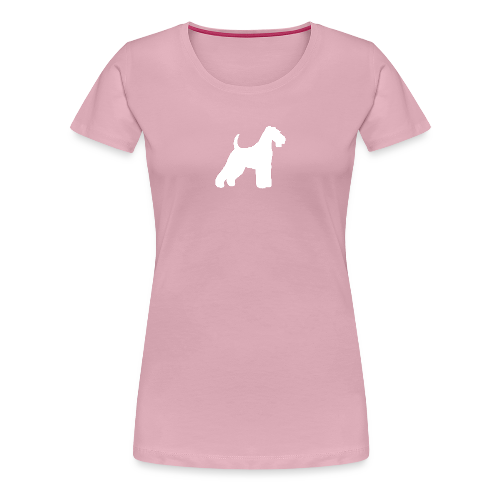 Welsh Terrier-Silhouette | Women’s Premium T-Shirt - Hellrosa