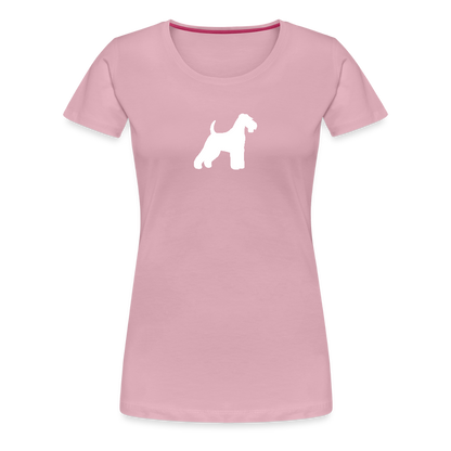 Welsh Terrier-Silhouette | Women’s Premium T-Shirt - Hellrosa