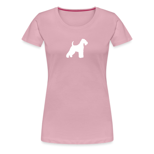 Welsh Terrier-Silhouette | Women’s Premium T-Shirt - Hellrosa