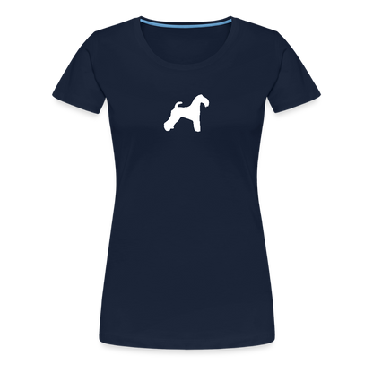 Kerry Blue Terrier-Silhouette | Women’s Premium T-Shirt - Navy