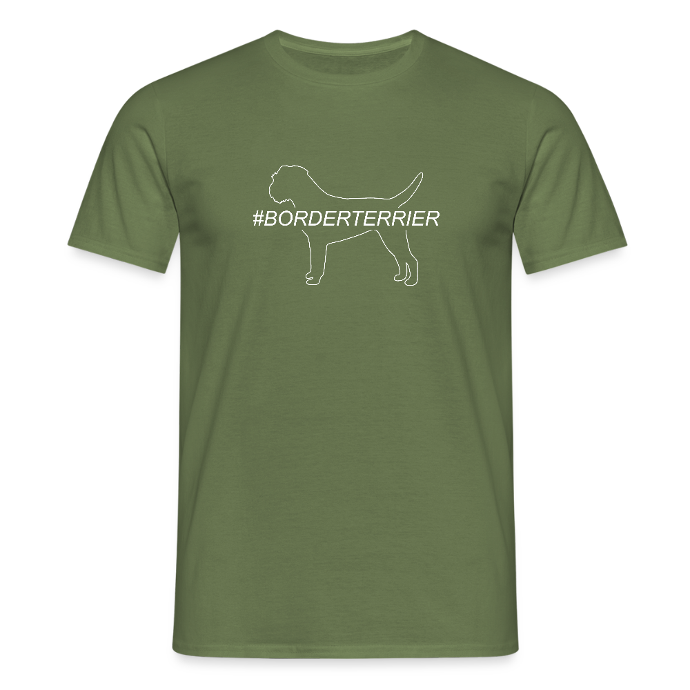 Border Terrier - Hashtag | Männer T-Shirt - Militärgrün